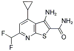 3-AMINO-4-CYCLOPROPYL-6-DIFLUOROMETHYL-THIENO[2,3-B]PYRIDINE-2-CARBOXYLIC ACID AMIDE Struktur