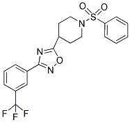 1-(PHENYLSULFONYL)-4-[3-(3-(TRIFLUOROMETHYL)PHENYL)-1,2,4-OXADIAZOL-5-YL]PIPERIDINE Struktur