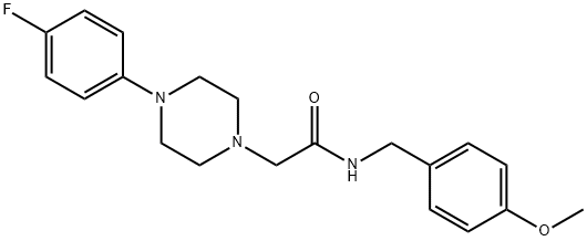 2-[4-(4-FLUOROPHENYL)PIPERAZINO]-N-(4-METHOXYBENZYL)ACETAMIDE Struktur