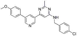 (4-CHLORO-BENZYL)-(6-[5-(4-METHOXY-PHENYL)-PYRIDIN-3-YL]-2-METHYL-PYRIMIDIN-4-YL)-AMINE Struktur