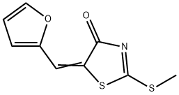 5-[(Z)-2-FURYLMETHYLIDENE]-2-(METHYLSULFANYL)-1,3-THIAZOL-4-ONE Struktur