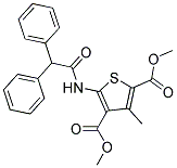 DIMETHYL 5-(2,2-DIPHENYLACETAMIDO)-3-METHYLTHIOPHENE-2,4-DICARBOXYLATE Struktur