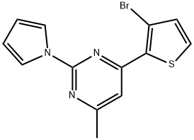 4-(3-BROMO-2-THIENYL)-6-METHYL-2-(1H-PYRROL-1-YL)PYRIMIDINE Struktur