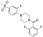 1-(2,6-DIFLUOROBENZOYL)-4-[2-FLUORO-4-(METHYLSULFONYL)PHENYL]PIPERAZINE Struktur