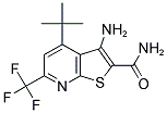 3-AMINO-4-TERT-BUTYL-6-TRIFLUOROMETHYL-THIENO[2,3-B]PYRIDINE-2-CARBOXYLIC ACID AMIDE Struktur