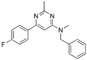 N-BENZYL-6-(4-FLUOROPHENYL)-N,2-DIMETHYLPYRIMIDIN-4-AMINE Struktur