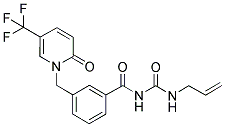 1-[3-(2,4-DIAZA-1,3-DIOXOHEPT-6-EN-1-YL)BENZYL]-5-(TRIFLUOROMETHYL)-2-PYRIDONE Struktur