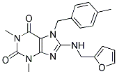 8-[(2-FURYLMETHYL)AMINO]-1,3-DIMETHYL-7-(4-METHYLBENZYL)-3,7-DIHYDRO-1H-PURINE-2,6-DIONE Struktur