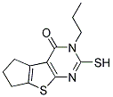 6-MERCAPTO-5-PROPYL-1,2,3,5-TETRAHYDRO-8-THIA-5,7-DIAZA-CYCLOPENTA[A]INDEN-4-ONE Struktur