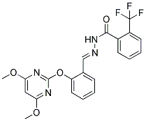 N-[1-AZA-2-[2-[(4,6-DIMETHOXYPYRIMIDIN-2-YL)OXY]PHENYL]ETHENYL]-2-(TRIFLUOROMETHYL)BENZAMIDE Struktur