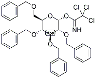 2,3,4,6-TETRA-O-BENZYL-ALPHA-D-GLUCOPYRANOSYL TRICHLOROACETIMIDATE Struktur