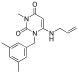 6-(ALLYLAMINO)-1-(3,5-DIMETHYLBENZYL)-3-METHYLPYRIMIDINE-2,4(1H,3H)-DIONE Struktur