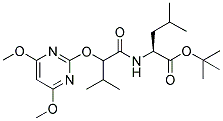 (2S)-2-[2-[(4,6-DIMETHOXYPYRIMIDIN-2-YL)OXY]-3-METHYLBUTANAMIDO]-4-METHYLPENTANOIC ACID, TERT-BUTYL ESTER Struktur