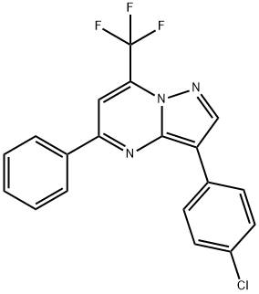 3-(4-CHLOROPHENYL)-5-PHENYL-7-(TRIFLUOROMETHYL)PYRAZOLO[1,5-A]PYRIMIDINE Struktur