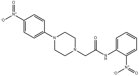 N-(2-NITROPHENYL)-2-[4-(4-NITROPHENYL)PIPERAZINO]ACETAMIDE Struktur