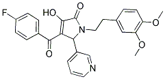 1-(3,4-DIMETHOXYPHENETHYL)-4-(4-FLUOROBENZOYL)-3-HYDROXY-5-(PYRIDIN-3-YL)-1H-PYRROL-2(5H)-ONE Struktur