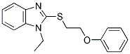 1-ETHYL-2-[(2-PHENOXYETHYL)THIO]-1H-BENZIMIDAZOLE Struktur