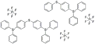 (THIOPHENOXYPHENYL)DIPHENYLSULFONIUM HEXAFLUOROPHOSPHATE-BIS(DIPHENYLSULFONIUM)DIPHENYLTHIOETHER HEXAFLUOROPHOSPHATE BLEND Struktur