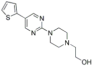 2-[4-(5-THIEN-2-YLPYRIMIDIN-2-YL)PIPERAZIN-1-YL]ETHANOL Struktur