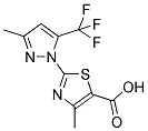 4-METHYL-2-[3-METHYL-5-(TRIFLUOROMETHYL)-1H-PYRAZOL-1-YL]-1,3-THIAZOLE-5-CARBOXYLIC ACID Struktur