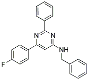 N-BENZYL-6-(4-FLUOROPHENYL)-2-PHENYLPYRIMIDIN-4-AMINE Struktur