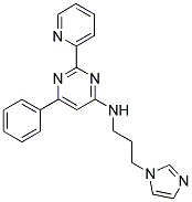 N-[3-(1H-IMIDAZOL-1-YL)PROPYL]-6-PHENYL-2-PYRIDIN-2-YLPYRIMIDIN-4-AMINE Struktur