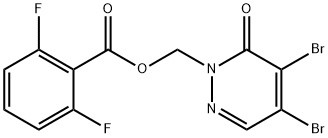 [4,5-DIBROMO-6-OXO-1(6H)-PYRIDAZINYL]METHYL 2,6-DIFLUOROBENZENECARBOXYLATE Struktur