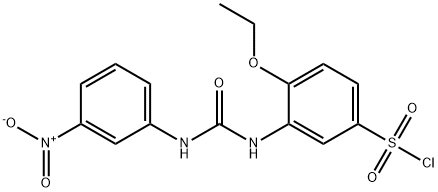 4-ETHOXY-3-[3-(3-NITRO-PHENYL)-UREIDO]-BENZENE-SULFONYL CHLORIDE Struktur