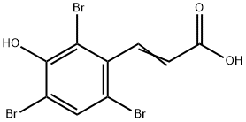 3-HYDROXY-2,4,6-TRIBROMOCINNAMIC ACID Struktur