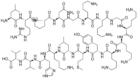 H-LEU-ARG-PRO-ASN-GLY-LYS-LYS-GLY-LYS-LYS-LYS-TYR-MET-LEU-LYS-HIS-VAL-VAL-OH Struktur