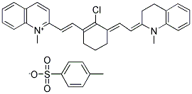 2-[2-[2-CHLORO-3-[2-(1,3-DIHYDRO-1-METHYL-2H-QUINOLINYLIDENE)ETHYLIDENE]-1-CYCLOHEXEN-1-YL]ETHENYL]-1-METHYL-QUINOLINIUM 4-METHYLBENZENESULFONATE Struktur