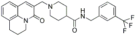 1-[(2,3-DIHYDRO-5-OXO-(1H,5H)-BENZO[IJ]QUINOLIZIN-6-YL)METHYL]-N-(3-(TRIFLUOROMETHYL)BENZYL)PIPERIDINE-4-CARBOXAMIDE Struktur