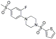 1-[2-FLUORO-4-(METHYLSULFONYL)PHENYL]-4-(THIEN-2-YLSULFONYL)PIPERAZINE Struktur