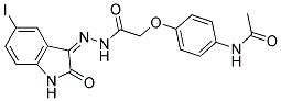 3-(2-(4-ACETAMIDOPHENOXY)ACETYLHYDRAZIDYL)-5-IODO-2-OXOINDOLINE Struktur