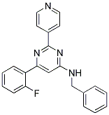 N-BENZYL-6-(2-FLUOROPHENYL)-2-PYRIDIN-4-YLPYRIMIDIN-4-AMINE Struktur