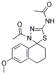 N-(3'-ACETYL-6-METHOXY-3,4-DIHYDRO-2H,3'H-SPIRO[NAPHTHALENE-1,2'-[1,3,4]THIADIAZOL]-5'-YL)ACETAMIDE Struktur