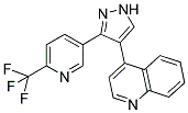 4-[3-(6-(TRIFLUOROMETHYL)PYRIDIN-3-YL)-1H-PYRAZOL-4-YL]QUINOLINE Struktur