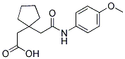 (1-(2-[(4-METHOXYPHENYL)AMINO]-2-OXOETHYL)CYCLOPENTYL)ACETIC ACID Struktur