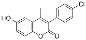 3(4'-CHLOROPHENYL)-6-HYDROXY-4-METHYLCOUMARIN Struktur