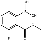 2-METHOXYCARBONYL-3-FLUOROPHENYLBORONIC ACID Struktur