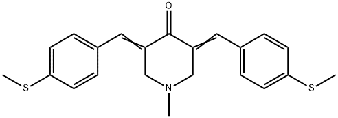 1-METHYL-3,5-BIS([4-(METHYLSULFANYL)PHENYL]METHYLENE)TETRAHYDRO-4(1H)-PYRIDINONE Struktur