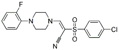 2-((4-CHLOROPHENYL)SULFONYL)-3-(4-(2-FLUOROPHENYL)PIPERAZINYL)PROP-2-ENENITRILE Struktur