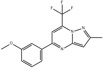 5-(3-METHOXYPHENYL)-2-METHYL-7-(TRIFLUOROMETHYL)PYRAZOLO[1,5-A]PYRIMIDINE Struktur