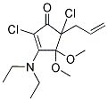 5-ALLYL-2,5-DICHLORO-3-(DIETHYLAMINO)-4,4-DIMETHOXYCYCLOPENT-2-EN-1-ONE Struktur