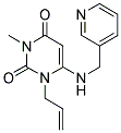 1-ALLYL-3-METHYL-6-[(PYRIDIN-3-YLMETHYL)AMINO]PYRIMIDINE-2,4(1H,3H)-DIONE Struktur