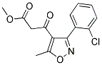 3-[3-(2-CHLORO-PHENYL)-5-METHYL-ISOXAZOL-4-YL]-3-OXO-PROPIONIC ACID METHYL ESTER Struktur