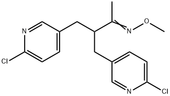 4-(6-CHLORO-3-PYRIDINYL)-3-[(6-CHLORO-3-PYRIDINYL)METHYL]-2-BUTANONE O-METHYLOXIME Struktur