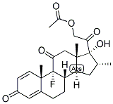 1,4-PREGNADIEN-9-ALPHA-FLUORO-16-ALPHA-METHYL-17,21-DIOL-3,11,20-TRIONE ACETATE Struktur