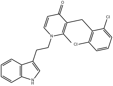 3-(2,6-DICHLOROBENZYL)-1-[2-(1H-INDOL-3-YL)ETHYL]-2-METHYL-4(1H)-PYRIDINONE Struktur