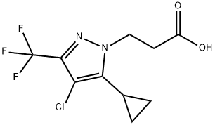 3-(4-CHLORO-5-CYCLOPROPYL-3-TRIFLUOROMETHYL-PYRAZOL-1-YL)-PROPIONIC ACID Struktur